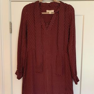 Michael Kors Burgundy Polka Dot Dress